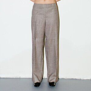 Escada Brown Wool Tweed Trousers